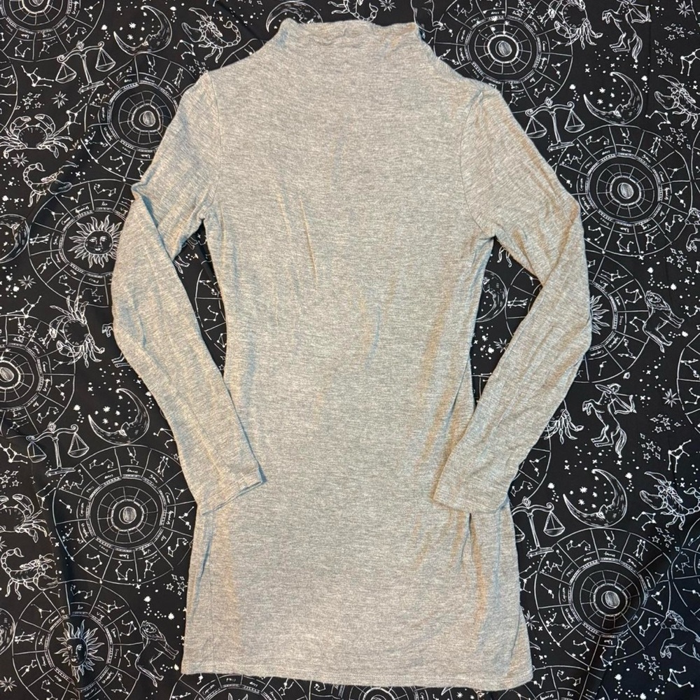 Gray Long Sleeve Dress